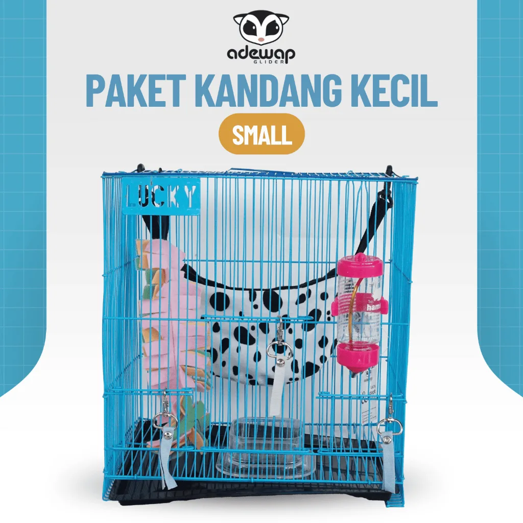 ADEWAP GLIDER Paket Hemat 7! Kandang Small Perlengkapan Pemeliharaan Sugar Glider - 1