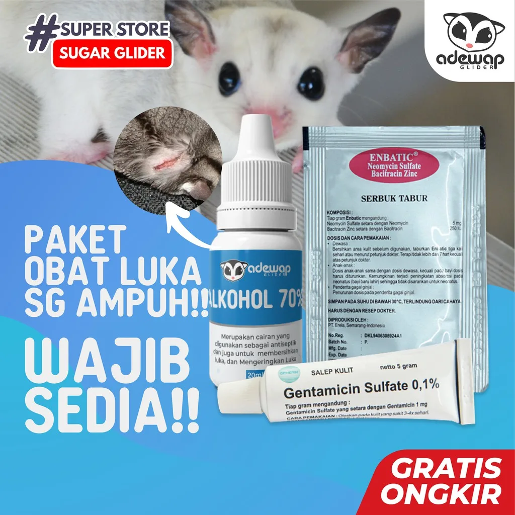 ADEWAP GLIDER Paket Hemat Obat Terluka Hewan Sugar Glider - 1