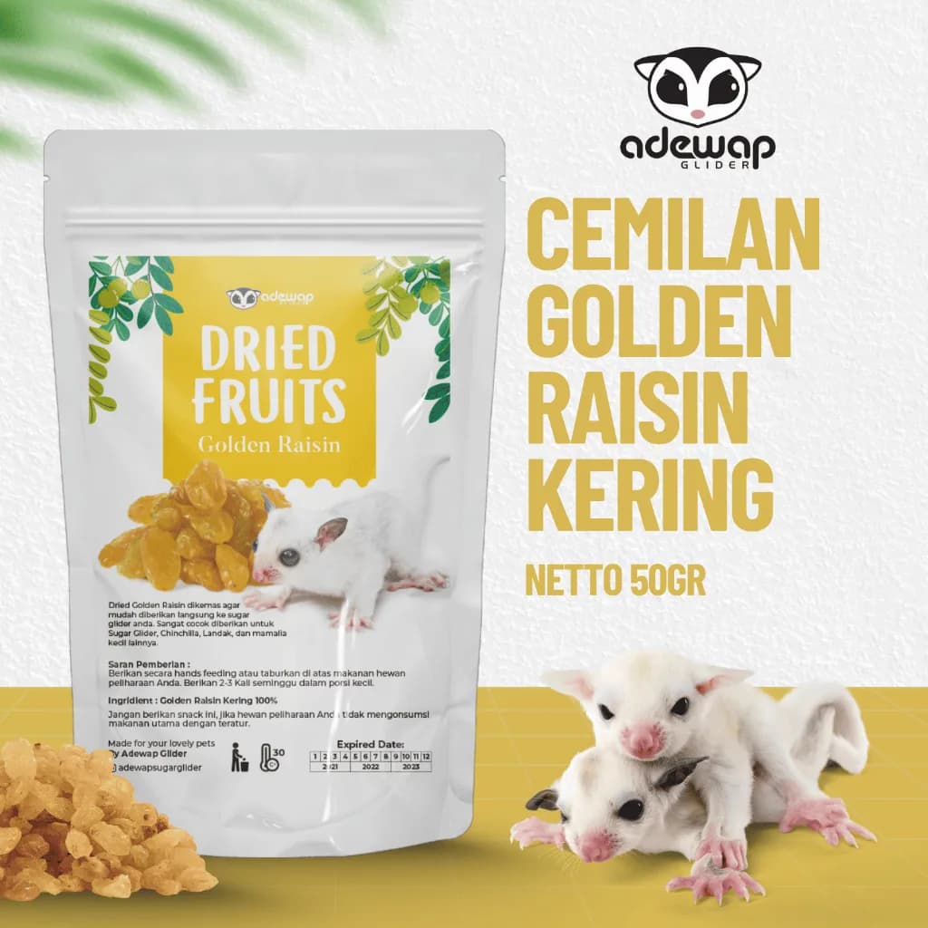 ADEWAP GLIDER Golden Raisin Dried Fruit Buah Kismis Camilan Sugar Glider - 1