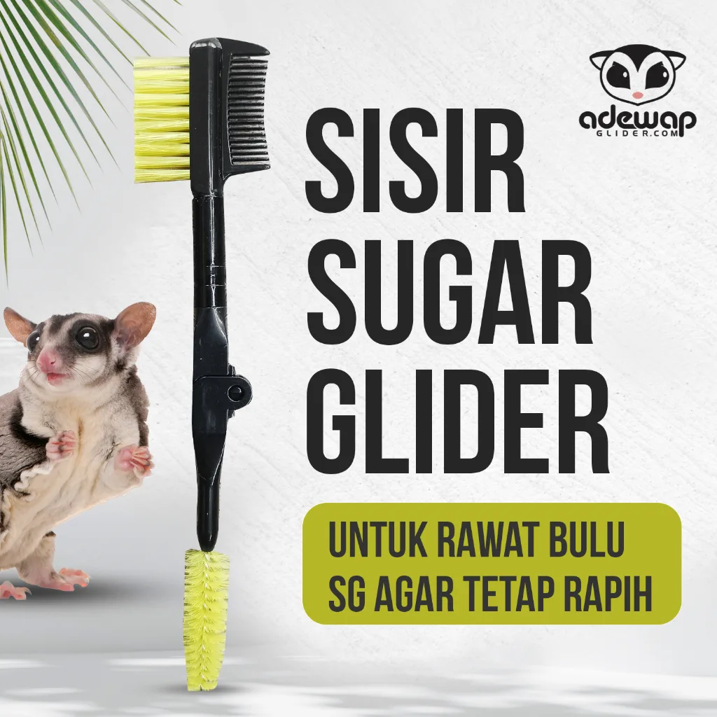 ADEWAP GLIDER Sugar Groom - Sisir Bulu Sugar Glider Brush 2 In 1 Perawatan Bulu Sugar Glider Efektif
