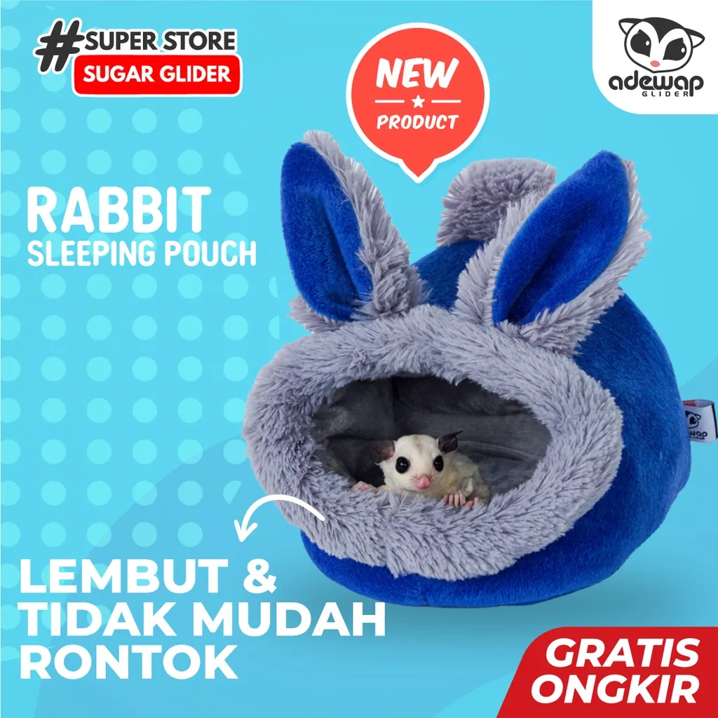 ADEWAP GLIDER Sleeping Pouch Rabbit Tempat Tidur Sugar Glider - 1