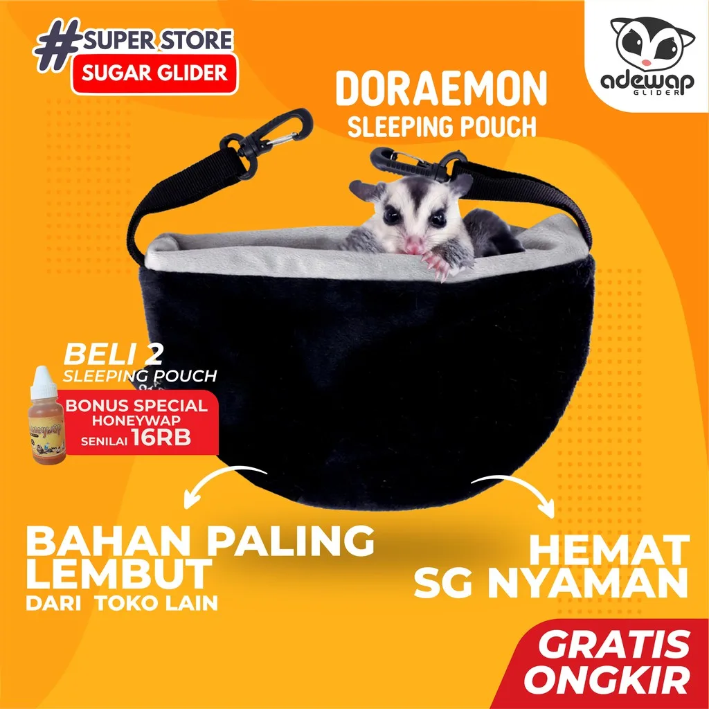 ADEWAP GLIDER Sleeping Pouch Doraemon Sugar Glider - Polos - 1