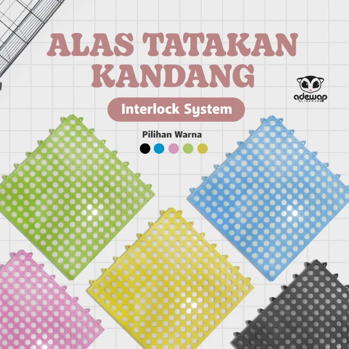 ADEWAP GLIDER Alas Kandang Karet Interlock Bongkar Pasang Sugar Glider - 1