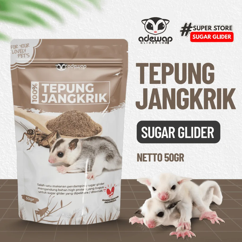 ADEWAP GLIDER Tepung Jangkrik Super Nutrisi & Protein Wajib Sugar Glider - 1
