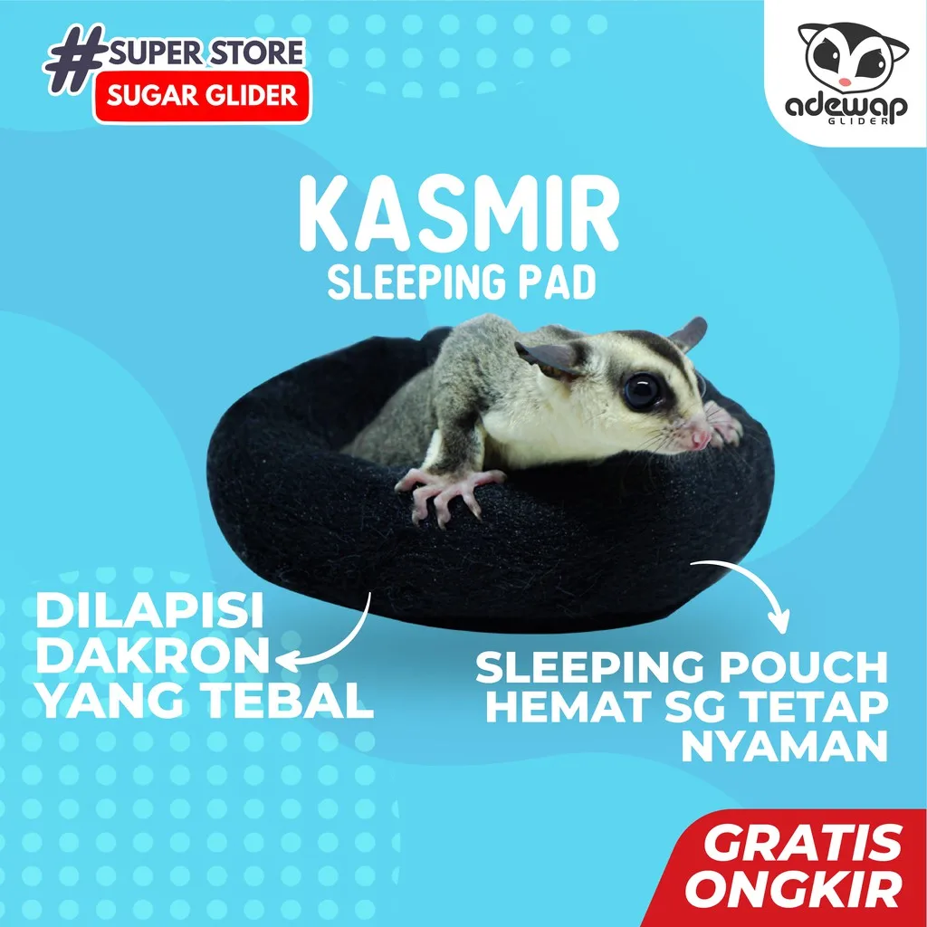 ADEWAP GLIDER Kasmir Kasur Sugar Glider Sleeping Pad Bulat Tempat Tidur Sugar Glider