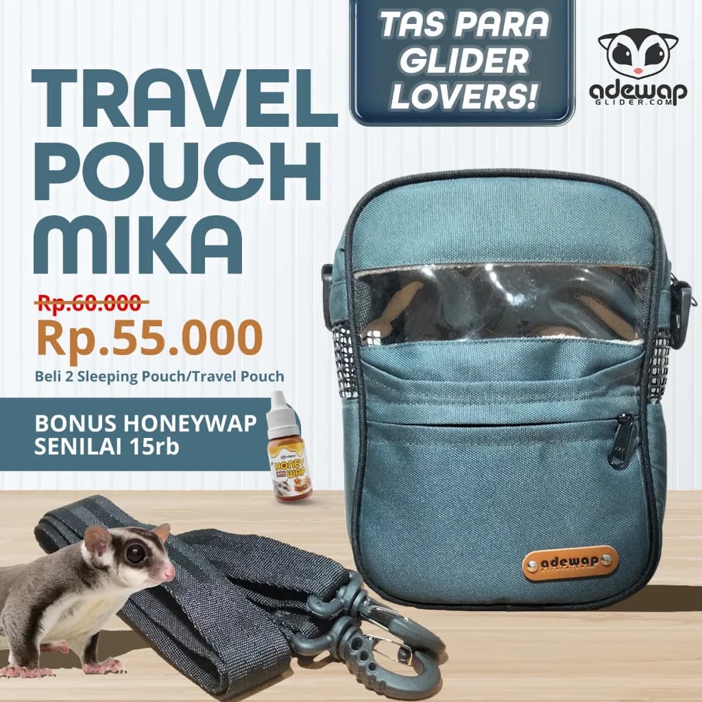 ADEWAP GLIDER Travel Pouch Mika Sugar Glider - 1