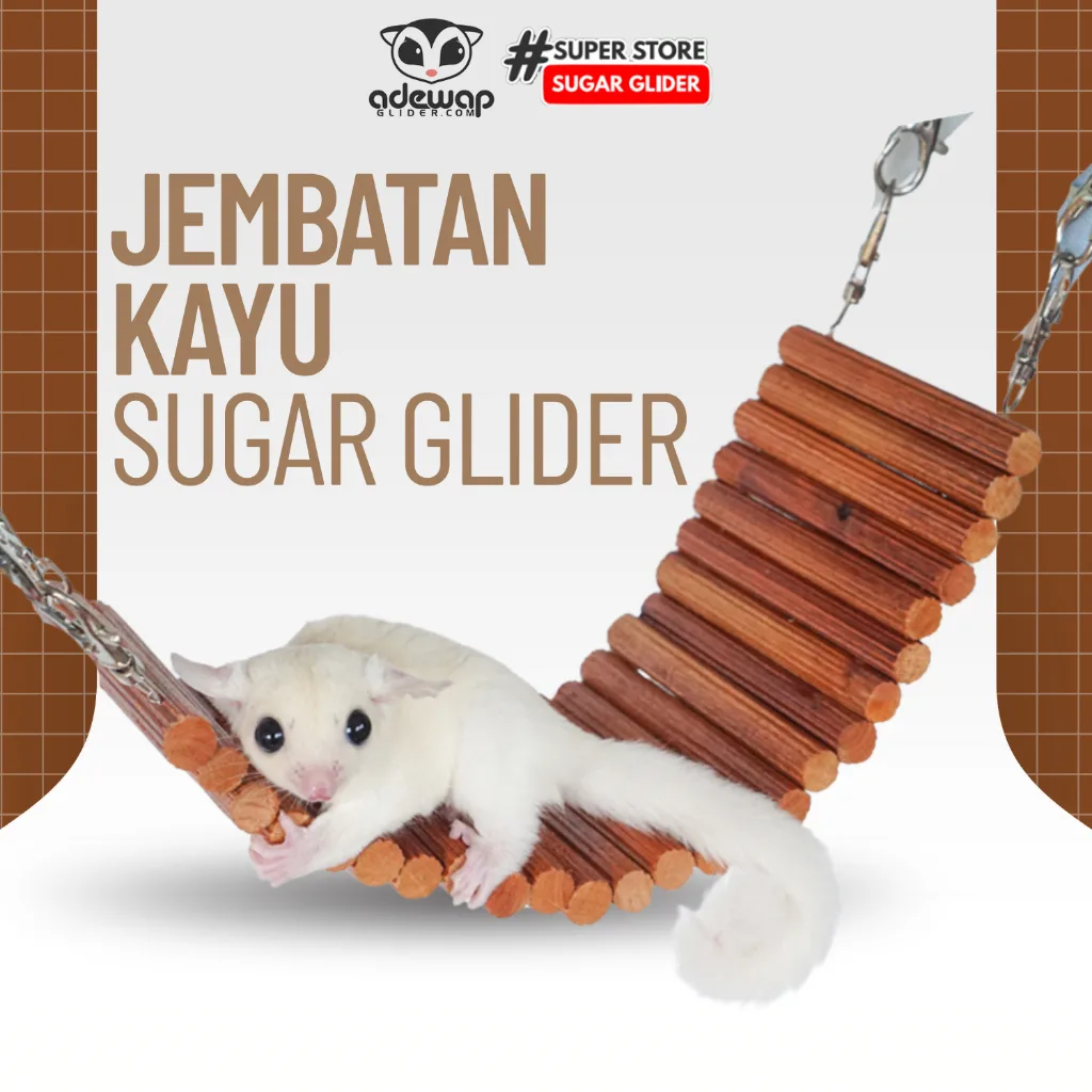 ADEWAP GLIDER Mainan Jembatan Kayu Sugar Glider