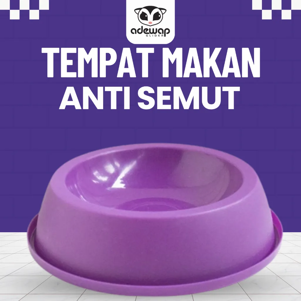 ADEWAP GLIDER Tempat Makan Hewan Peliharaan Anti Semut Double - 1