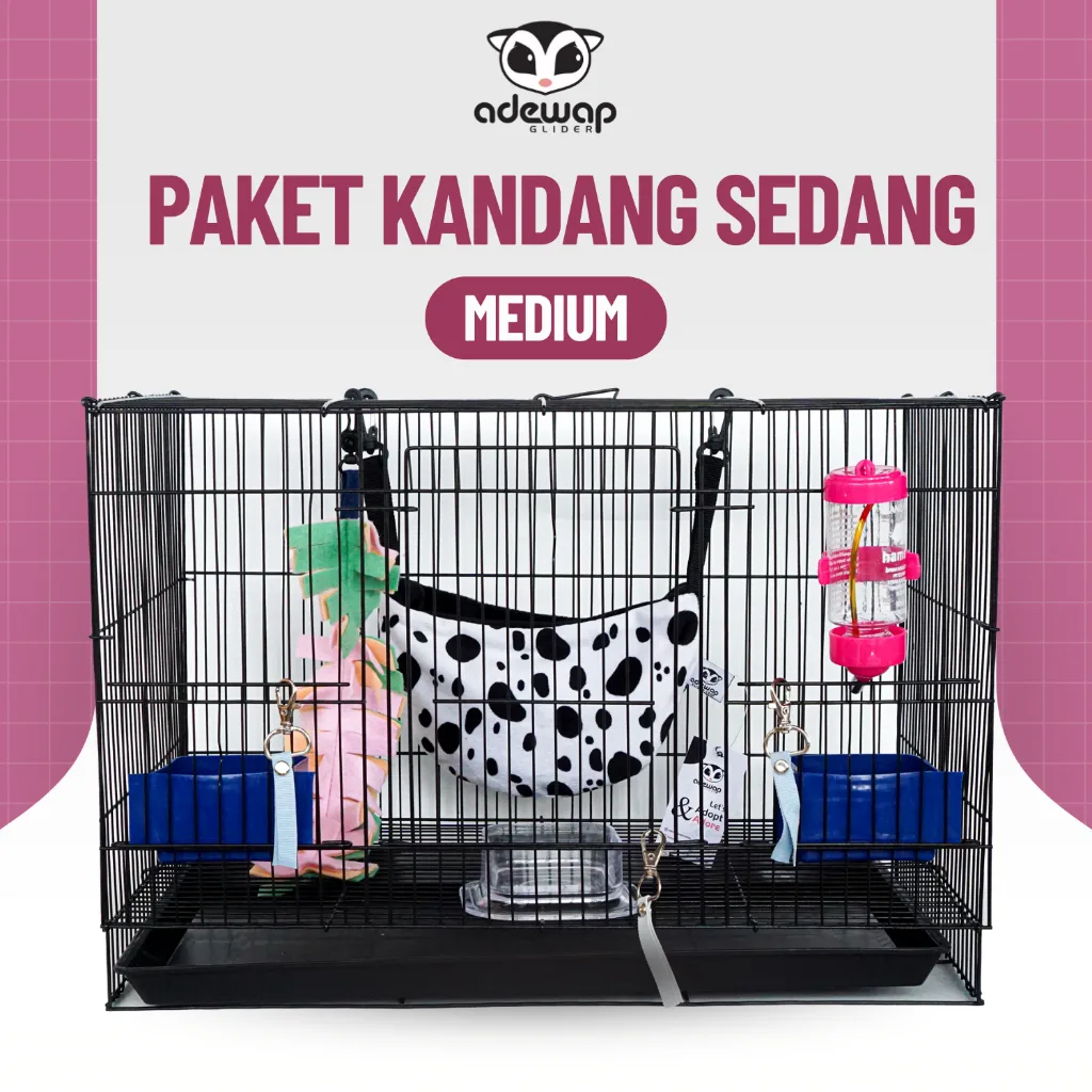 ADEWAP GLIDER Paket Hemat 8! Kandang Ukuran Medium Sugar Glider - 1