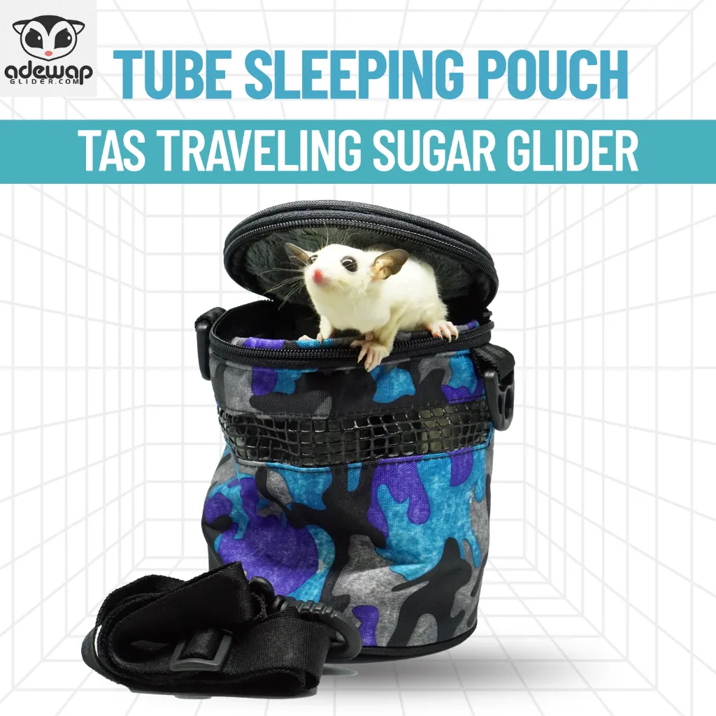 ADEWAP GLIDER Travel Pouch Tabung Tas Bonding Selempang Muat 2 Sugar Glider Dewasa - 1