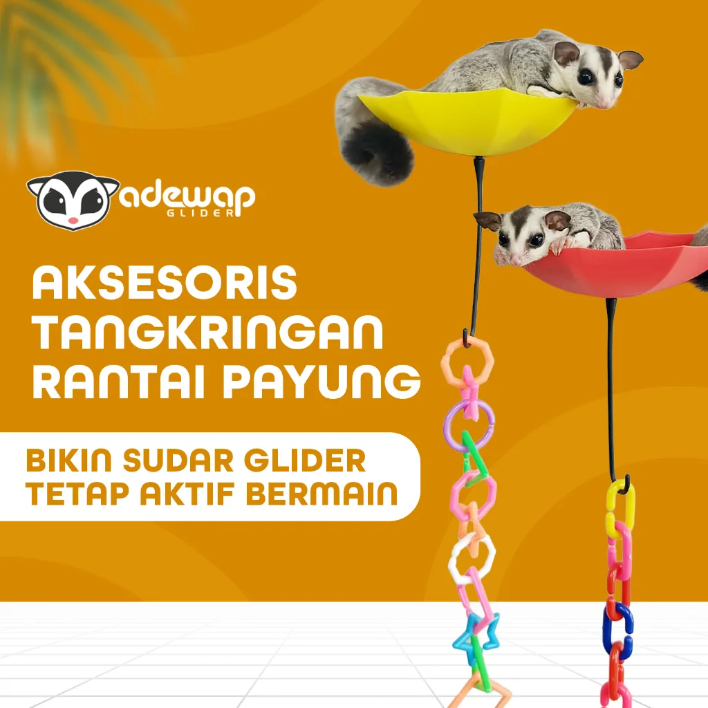 ADEWAP GLIDER Payung Gantungan Sugar Glider Mainan Lompat Untuk Sugar Glider Lebih Bonding - 1