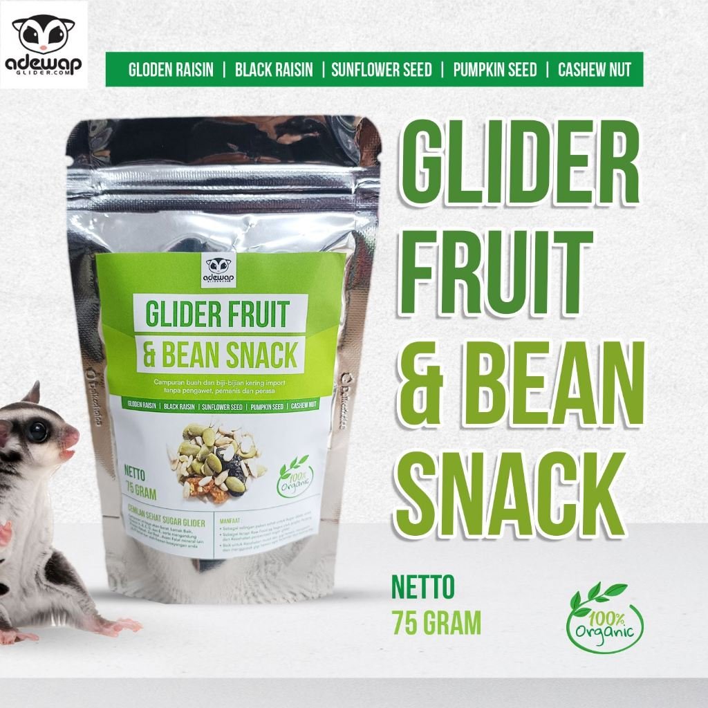 ADEWAP GLIDER Glider Fruit n Bean - Snack Buah Dan Kacang Sugar Glider