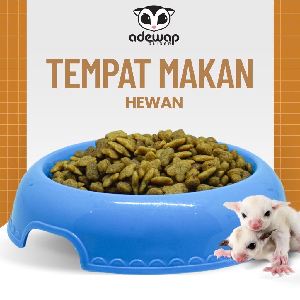 ADEWAP GLIDER Tempat Makan Bulat Sugar Glider