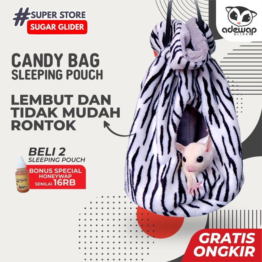 ADEWAP GLIDER Sleeping Pouch Candy Bag Tempat Tidur Model Kantung Sugar Glider