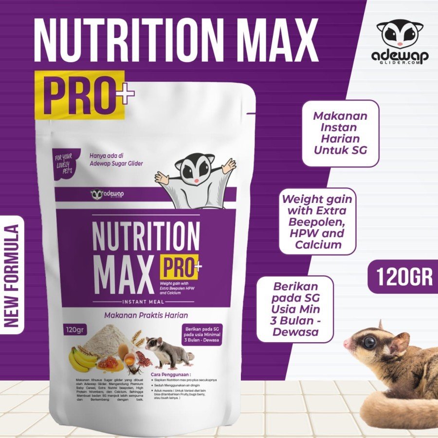 ADEWAP GLIDER Nutrition Max Pro Plus Makanan Harian Nutrisi Sugar Glider