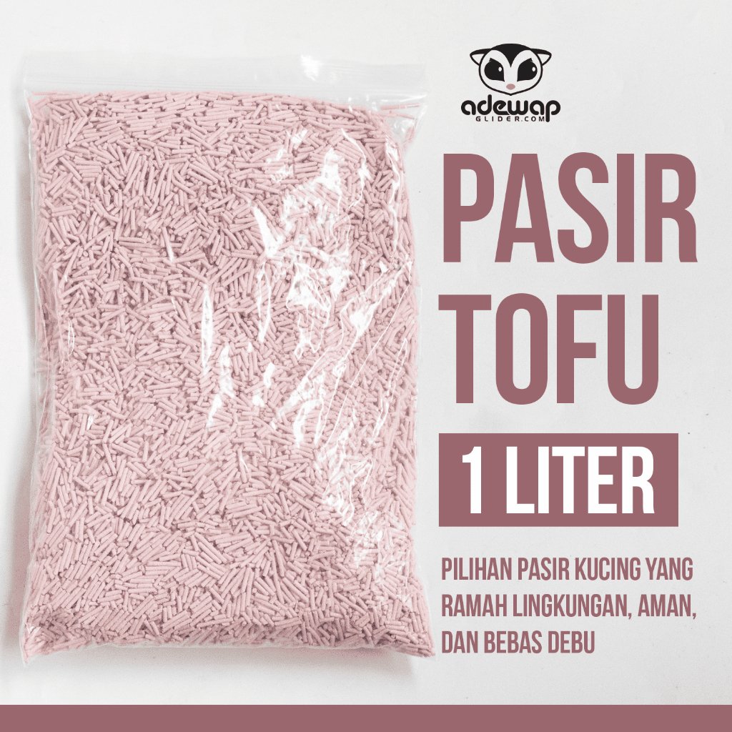 ADEWAP GLIDER Pasir Tofu 1 Liter Alas Kandang Hewan Sugar Glider