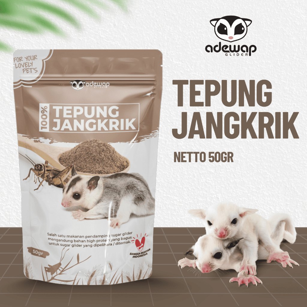 ADEWAP GLIDER Tepung Jangkrik Super Nutrisi & Protein Wajib Sugar Glider