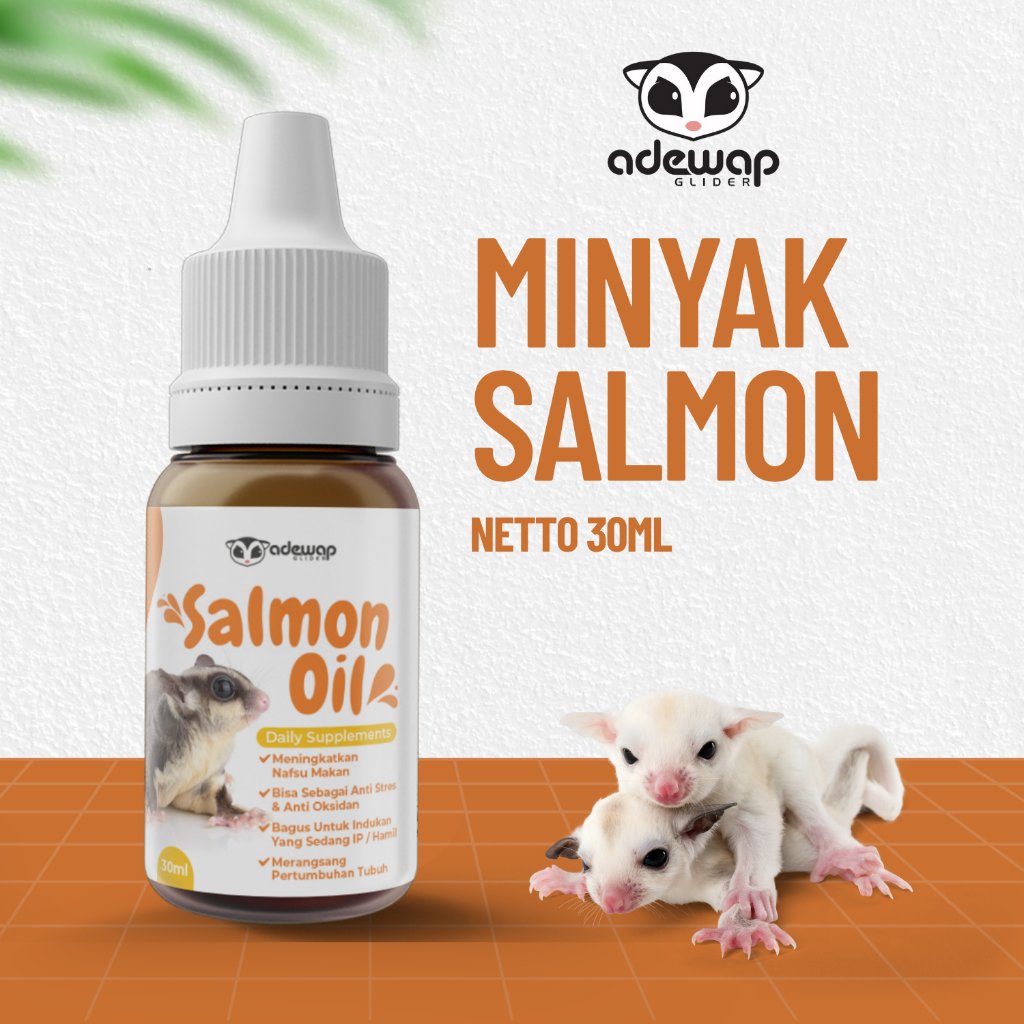 ADEWAP GLIDER Minyak Ikan Salmon Omega 3 Suplemen Vitamin Sugar Glider - 30ml