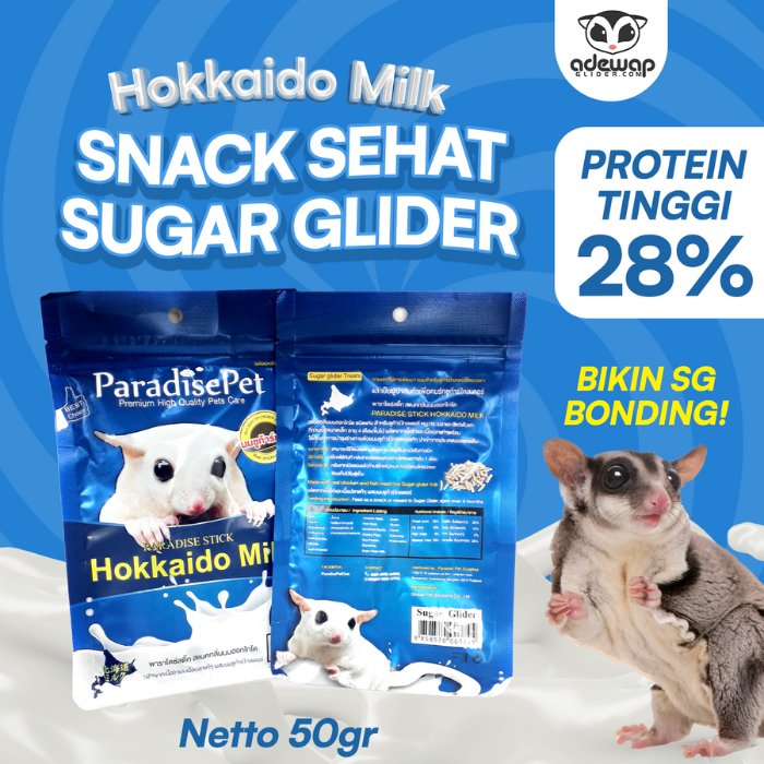 ADEWAP GLIDER Hokkaido Milk Snack Daging Susu Sugar Glider - 50gr