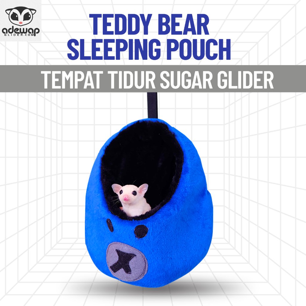 ADEWAP GLIDER Sleeping Pouch Karakter Teddy Bear Tempat Tidur Sugar Glider Ukuran Medium
